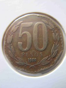 Чили 50 песо 1989