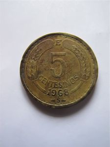Чили 5 сентавос 1968