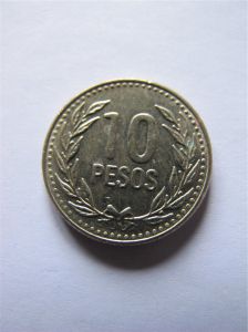 Колумбия 10 песо 1991