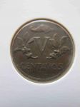 Монета Колумбия 5 сентаво 1944
