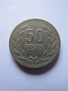 Колумбия 50 песо 1990