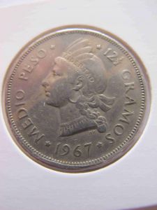 Доминиканская республика 1/2 песо 1967