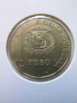 Монета Доминиканская республика 1 песо 2002