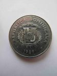 Монета Доминиканская республика 25 сентаво 1989