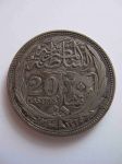 Монета Египет 20 пиастров 1916 серебро