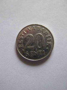 Эстония 20 сентов 1999