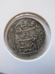 Монета Французский Тунис 1 франк 1916 Серебро