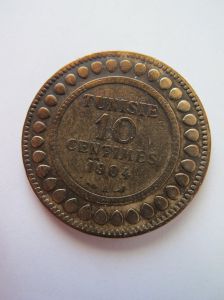 Французский Тунис 10 сантимов 1904