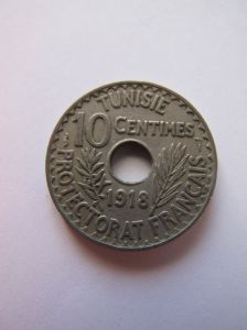 Французский Тунис 10 сантимов 1918