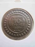 Монета Французский Тунис 10 сантимов 1891