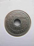 Монета Французский Тунис 10 сантимов 1920
