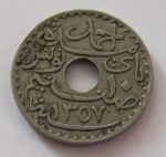 Монета Французский Тунис 10 сантимов 1938