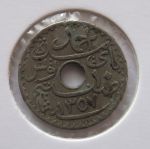 Монета Французский Тунис 10 сантимов 1938 XF-