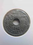 Монета Французский Тунис 10 сантимов 1942