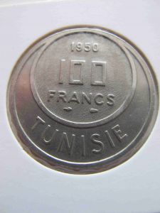 Французский Тунис 100 франков 1950