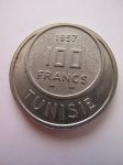 Монета Французский Тунис 100 франков 1957