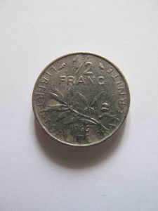Франция 1/2 франка 1966