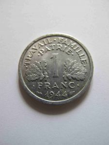 Франция 1 франк 1944 B
