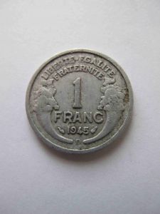 Франция 1 франк 1945 B