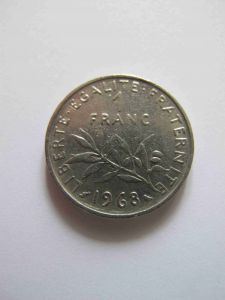 Франция 1 франк 1968