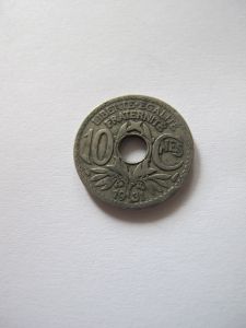 Монета Франция 10 сантимов 1931