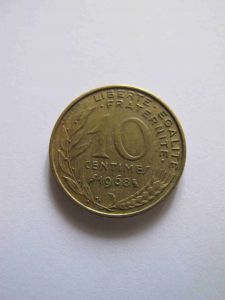 Франция 10 сантимов 1968