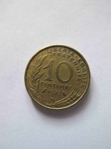 Франция 10 сантимов 1972