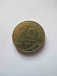 Монета Франция 10 сантимов 1992