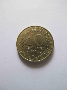 Франция 10 сантимов 1998