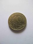 Монета Франция 10 сантимов 1998