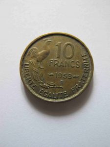 Франция 10 франков 1953 В