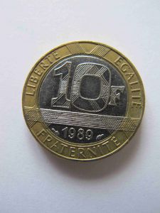 Франция 10 франков 1989