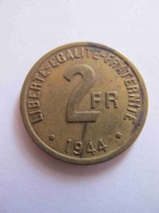 Франция 2 франка 1944 vf
