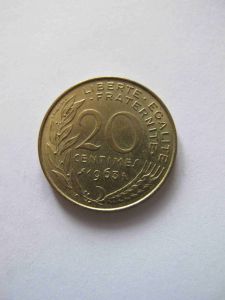 Франция 20 сантимов 1963