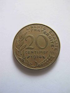 Франция 20 сантимов 1974