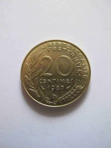 Франция 20 сантимов 1987