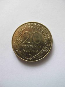 Франция 20 сантимов 2000