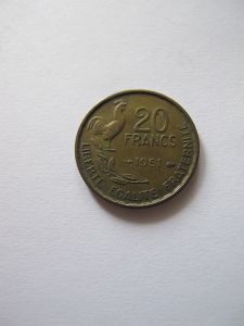 Монета Франция 20 франков 1951
