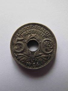 Франция 5 сантимов 1924