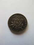 Монета Франция 50 сантимов 1918 серебро