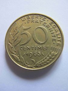 Франция 50 сантимов 1963