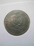 Монета Гаити 20 сентим 1907