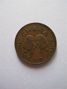 Монета Гана 1 песева 1967