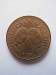 Монета Гана 1 песева 1975