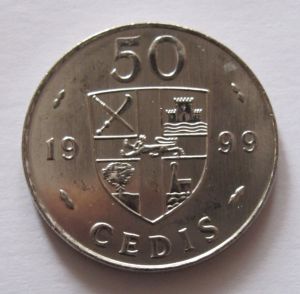 Монета Гана 50 седи 1999