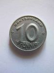 Монета ГДР 10 пфеннигов 1949