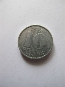 ГДР 10 пфеннигов 1981