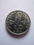 Монета Новые Гебриды 10 франков 1977