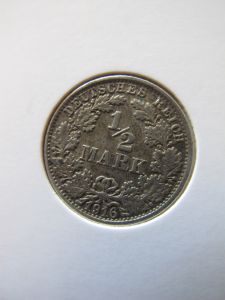 Германия 1/2 марки 1916 F