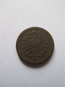 Германия  1 пфенниг 1876 G